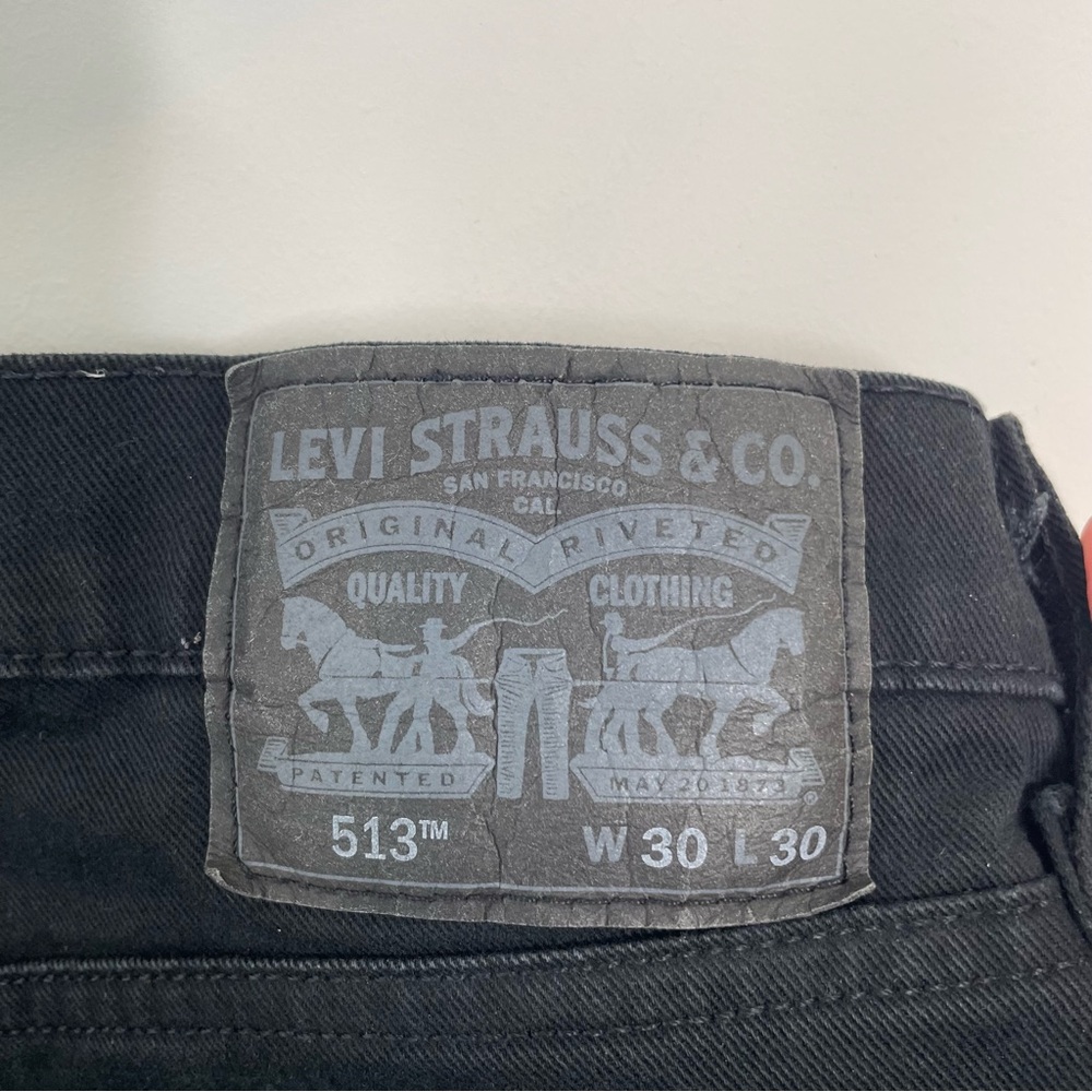 Levi's Men's 513™ Slim Straight Jeans‎ Black 30x30 - Picture 5 of 7